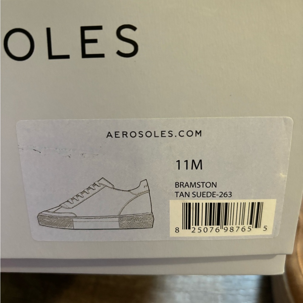 AEROSOLES womans Brown Suede Sneakers New in Box size 11 - Picture 3 of 4